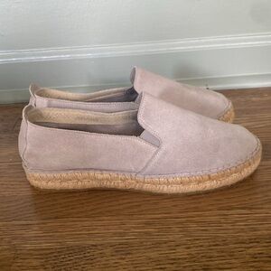 Fabiolas Gray Handcrafted in Spain Suede Espadrille Slip On Loafer- women 's 39